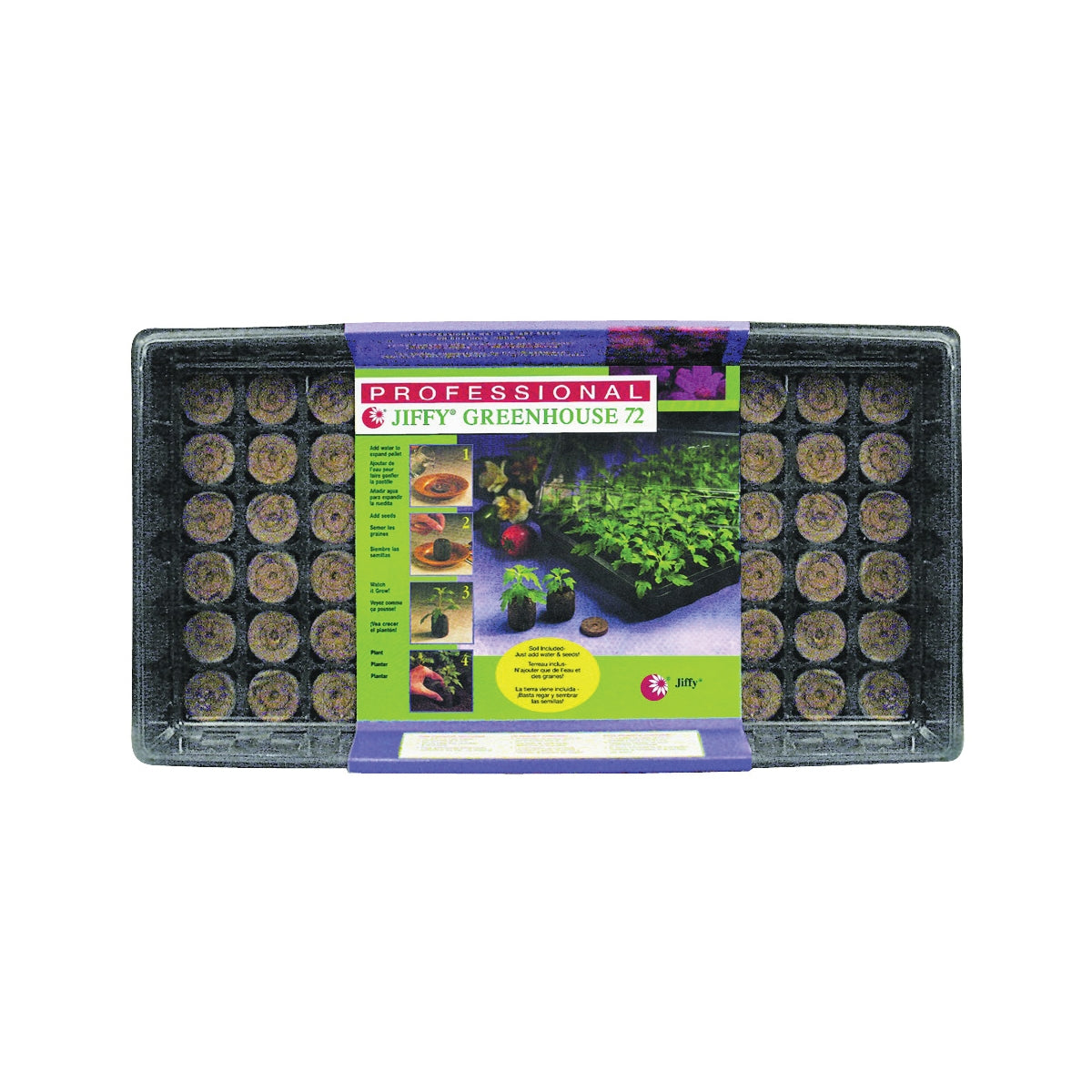 Jiffy J372 Seed Starting Kit, Sphagnum Peat Moss, Black