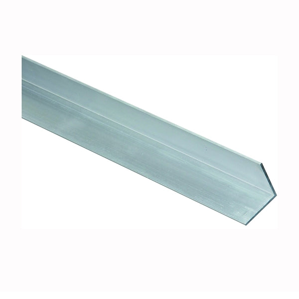 Stanley Hardware 4203BC Series N247-320 Angle Stock, 1 in L Leg, 48 in L, 1/16 in Thick, Aluminum, Mill
