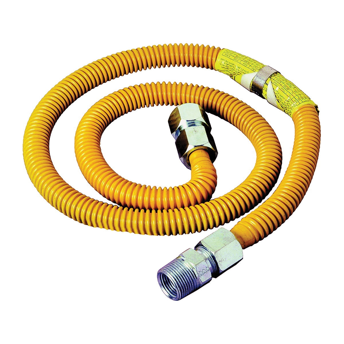 BrassCraft ProCoat Series CSSC21-48 Gas Connector, 3/4 x 3/4 in, Stainless Steel, 48 in L