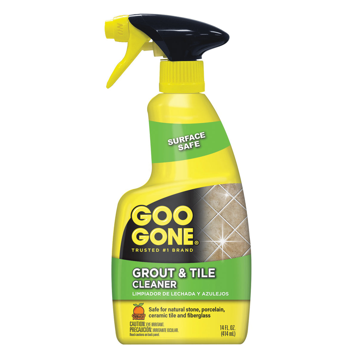 Goo Gone 2052 Grout and Tile Cleaner, 14 oz Bottle, Liquid, Citrus, Clear