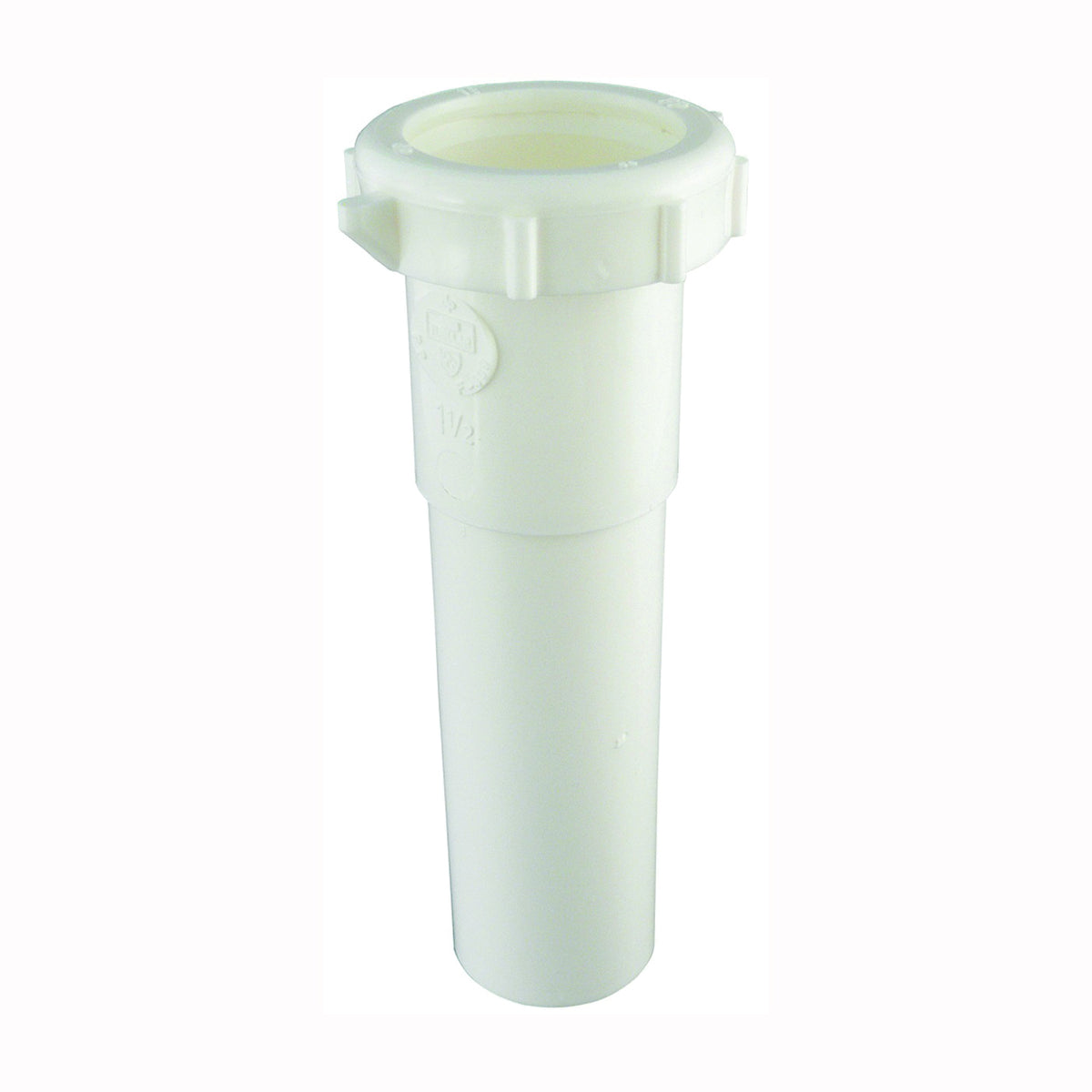 Plumb Pak PP20552 Pipe Extension Tube, 1-1/2 in, 6 in L, Slip-Joint, PVC, White