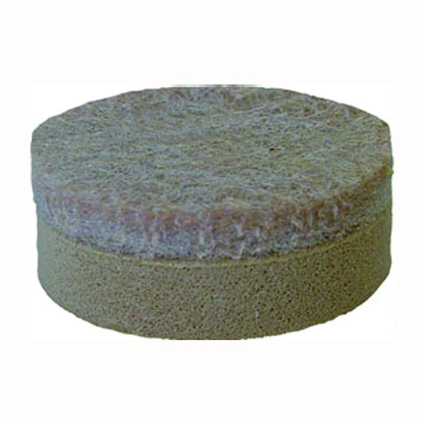 Shepherd Hardware 9916 Furniture Pad, Felt Cloth, Beige, 1-1/2 in Dia, Round