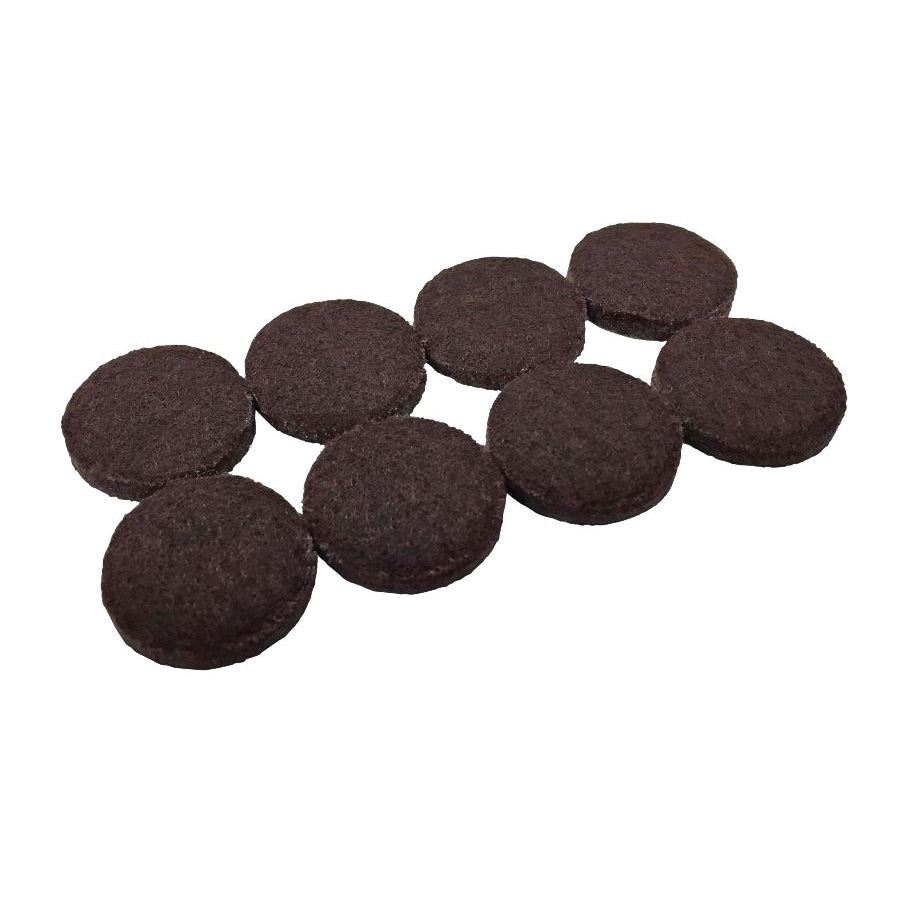 Shepherd Hardware 9863 Protective Pad, Felt, Dark Brown, 1-1/2 in Dia, Round