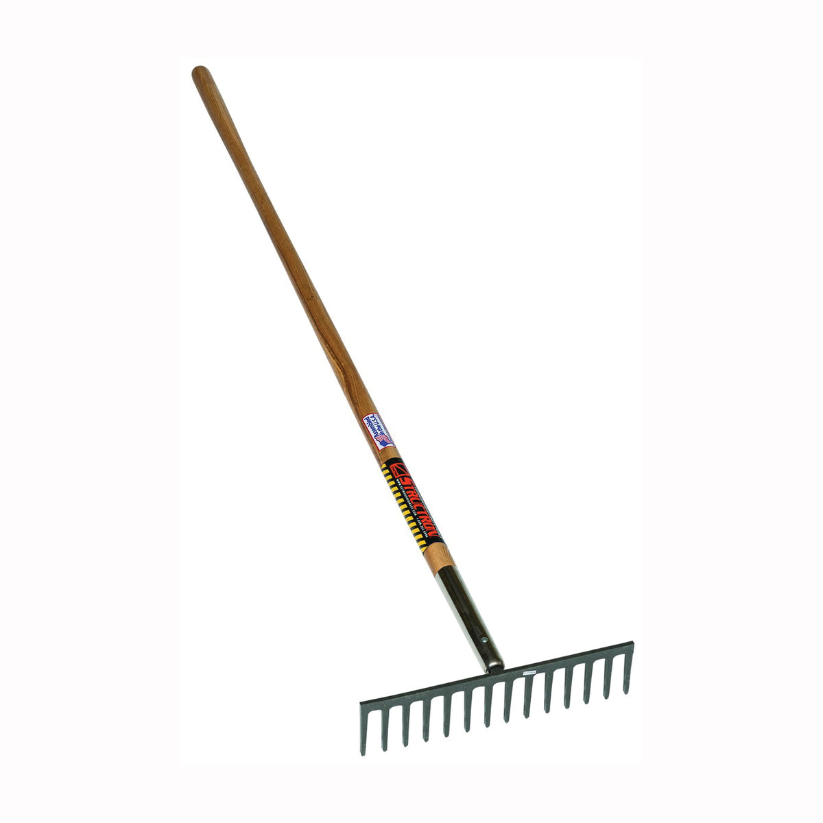 SEYMOUR S550 Series 63124 Stone Rake, 4 in L Head, 16 in W Head, 14 -Tine, Steel Tine, 66 in L Handle