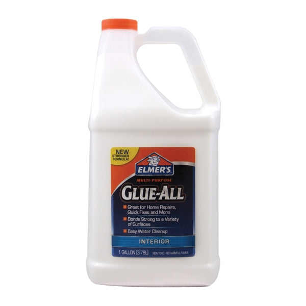 Elmers E3860 Glue, White, 1 gal Bottle