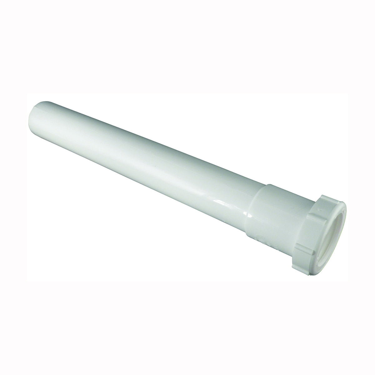 Plumb Pak PP205512 Pipe Extension Tube, 1-1/2 in, 12 in L, Slip-Joint, Plastic, White