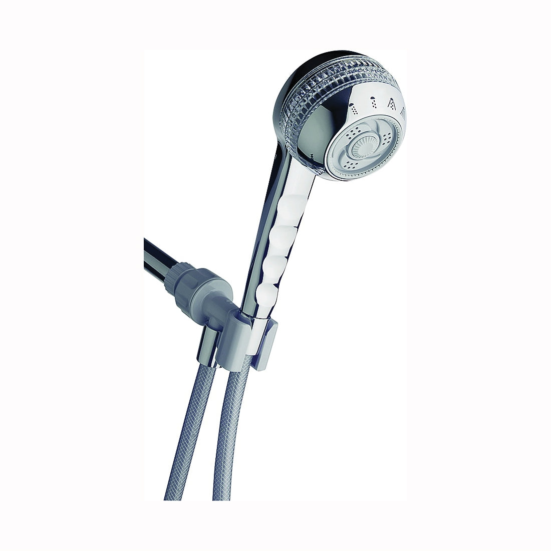 Waterpik SM-453T Handheld Shower Head, 2 gpm, 4-Spray Function, Chrome, 60 in L Hose