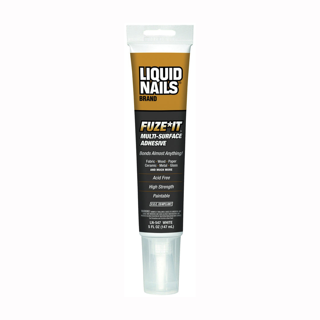 Liquid Nails LN-547 Multi-Purpose Repair Adhesive, White, 5 oz Squeeze Tube