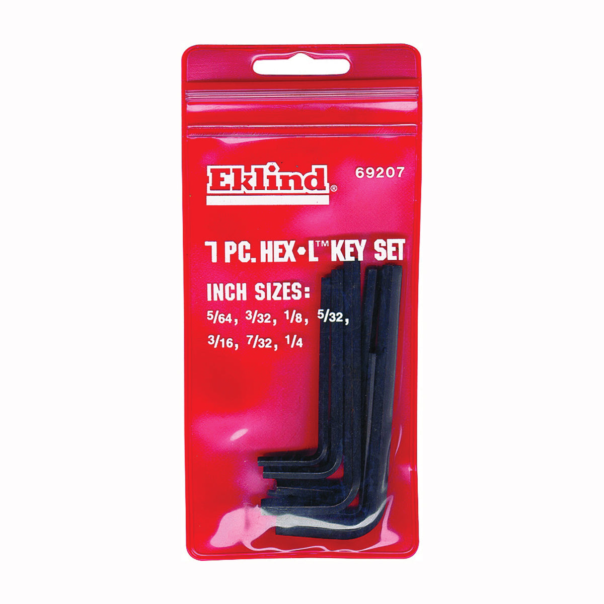 Eklind 69207 Hex Key Set, 7-Piece, Steel, Black