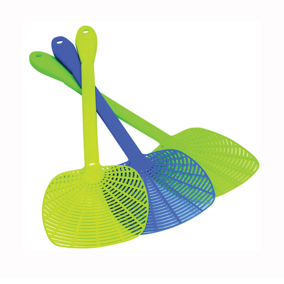 Quickie 11190 Fly Swatter, 5 in L Mesh, Cornflower Blue/Lime/Maize Mesh