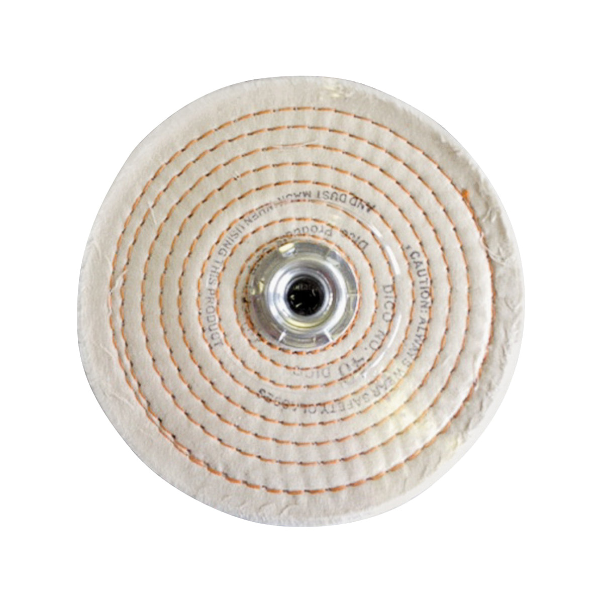 Dico 527-40-6 Buffing Wheel, 6 in Dia, 1/2 in Thick, Spiral Sewn Cotton