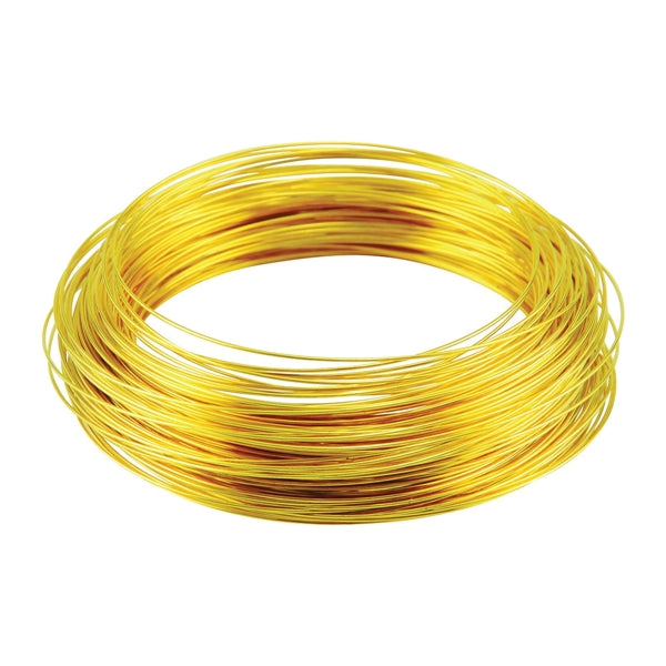 HILLMAN 50153 Utility Wire, 100 ft L, 24 Gauge, Brass