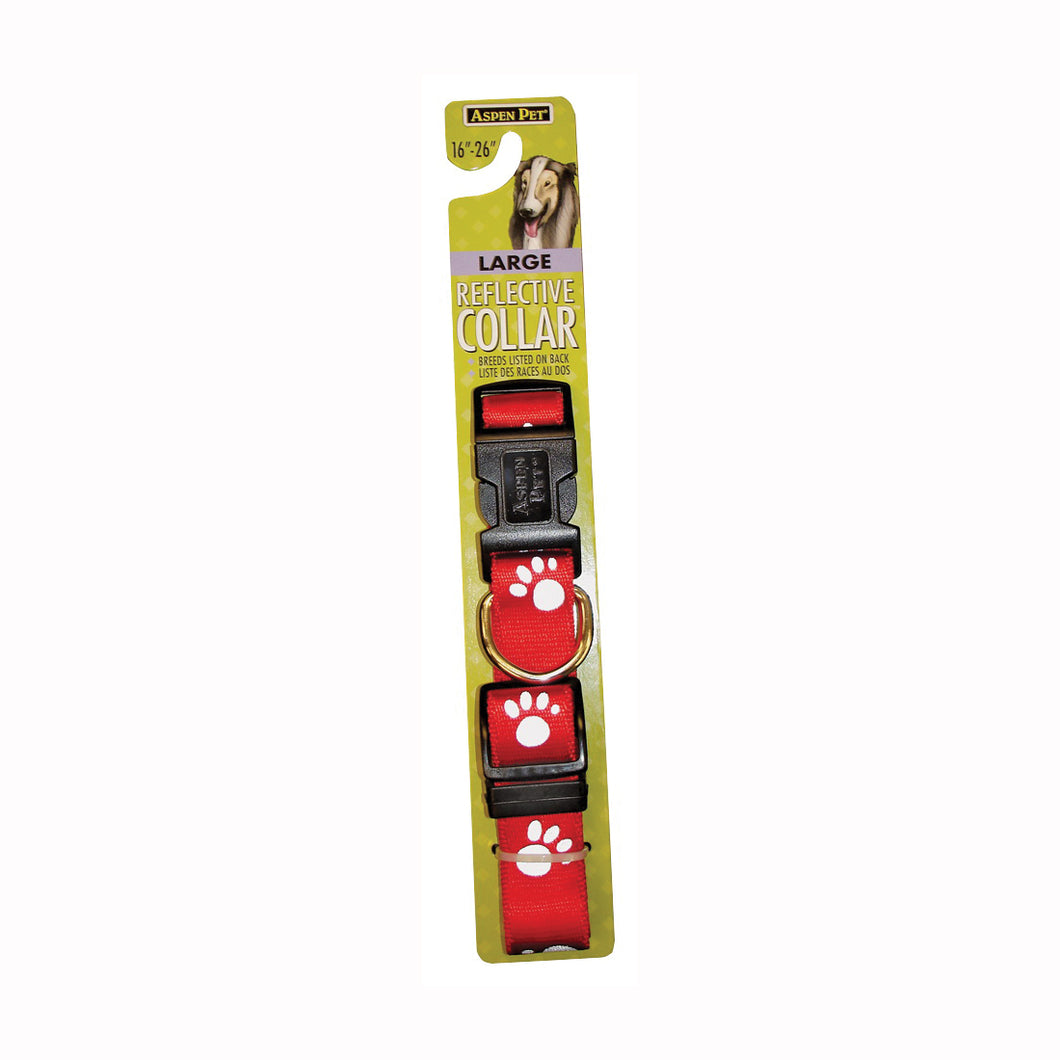 Aspenpet 27879 Adjustable Dog Collar, 16 to 26 in L Collar, 1 in W Collar, Nylon, Red