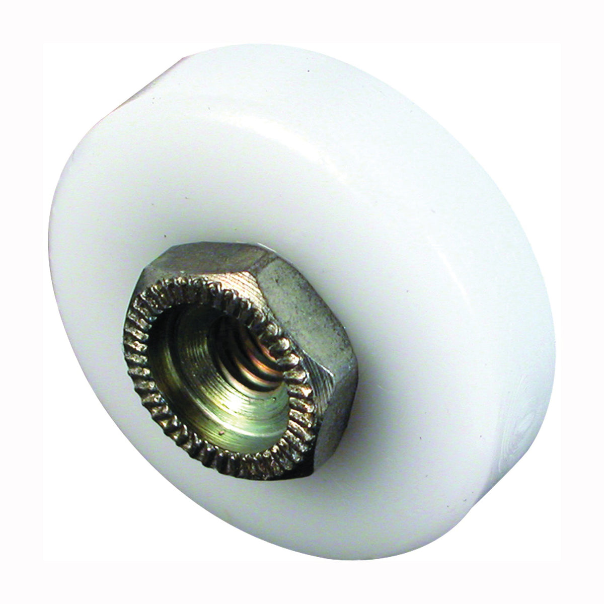 Prime-Line M 6003 Shower Door Roller, Flat Edge, Plastic, White, For: 7/8 in Tall, J-Shaped Tracks
