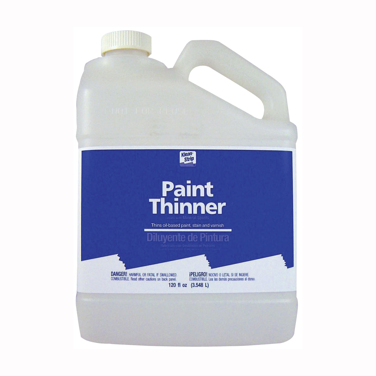 Klean Strip GKPT94400 Paint Thinner, Liquid, Free, Clear, Water White, 1 gal, Can