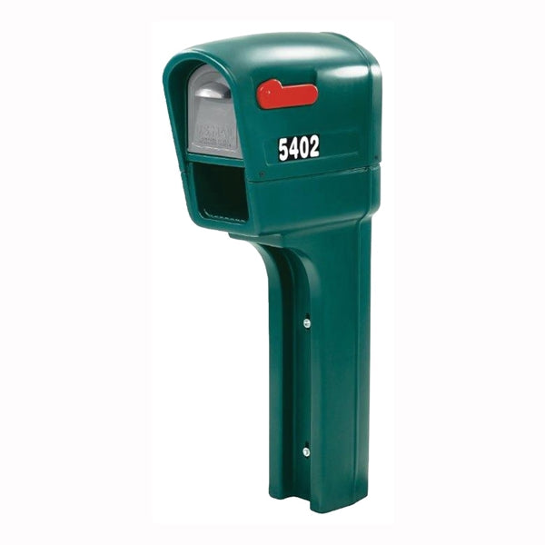 Mailmaster Trimline Plus Series 540200 Mailbox, Poly, 12-1/2 in W, 23-1/4 in D, 51 in H, Spruce