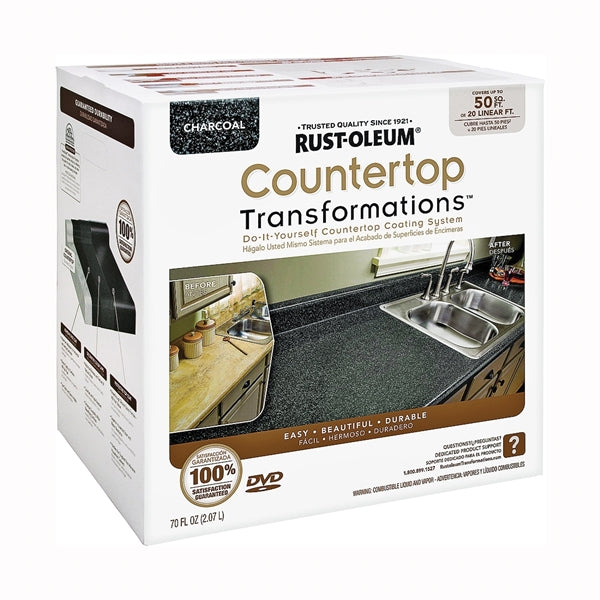 RUST-OLEUM Transformations 258285 Countertop Transformations Kit, Liquid, Mild, Charcoal