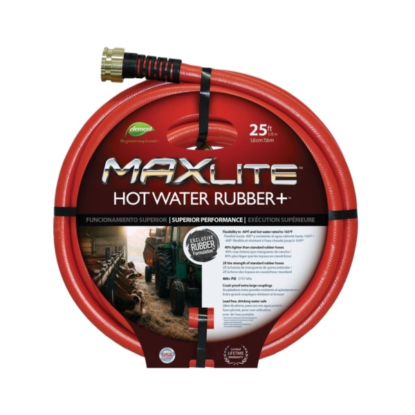 SWAN SGHW58025 Garden Hose, 25 ft L, Rubber