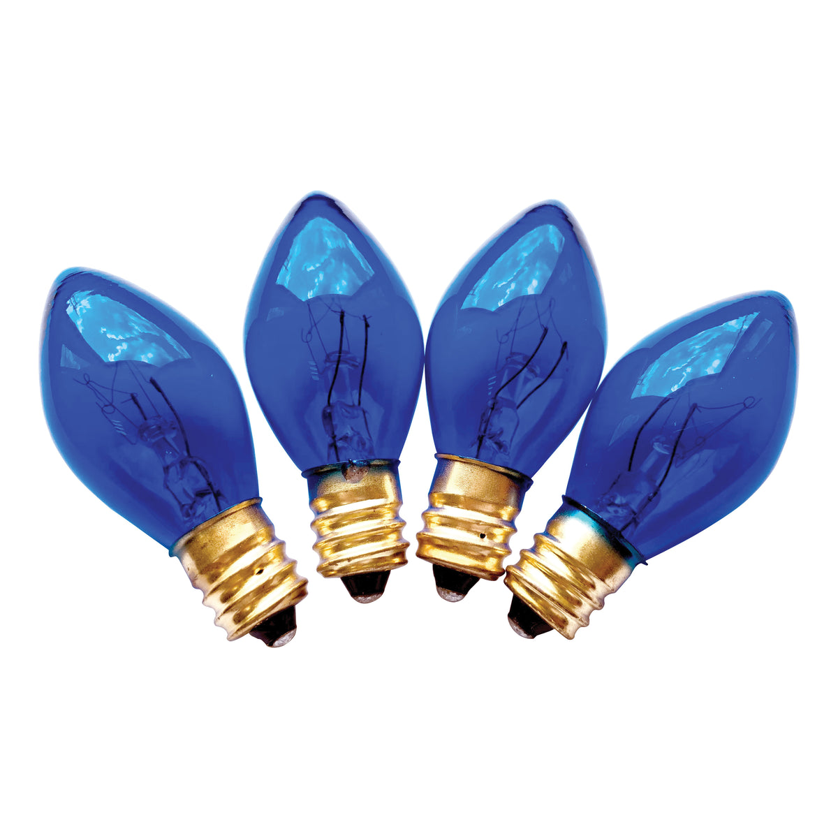 Hometown Holidays 19154 Replacement Bulb, 5 W, Candelabra Lamp Base, Incandescent Lamp, Transparent Blue Light