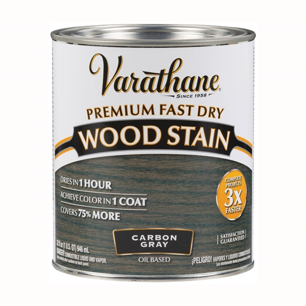 VARATHANE 304559 Wood Stain, Carbon Gray, Liquid, 1 qt, Can