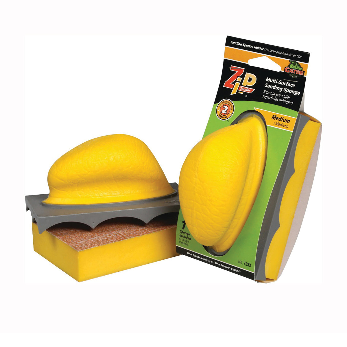 Gator 7233 Sanding Sponge Holder, 5 in L, 3 in W, 120 Grit, Fine, Aluminum Oxide Abrasive