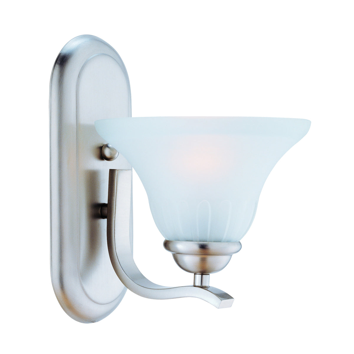 Boston Harbor 1571-1W-3L Single Light Vanity Fixture, 120 V, 60 W, A19 or CFL Lamp, Steel Fixture