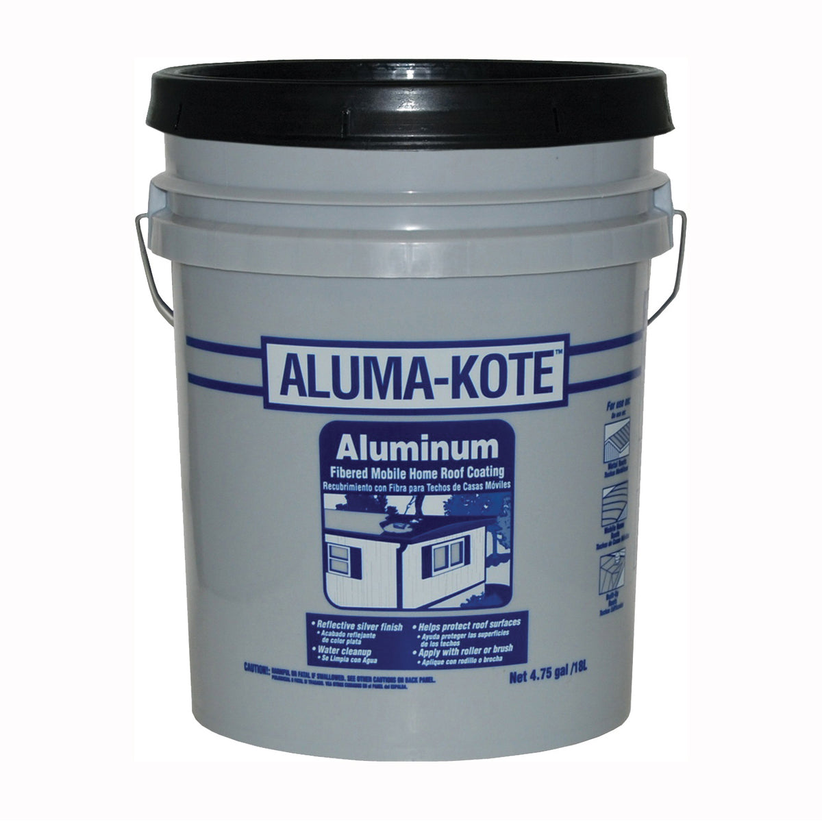 Gardner 6245-GA Mobile Home Roof Coating, Silver, 18 L, Liquid