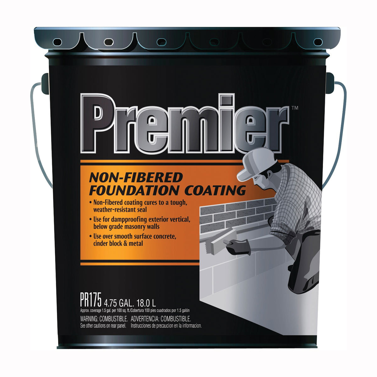 Henry PR175070 Foundation Coating, Black, Liquid, 5 gal Pail