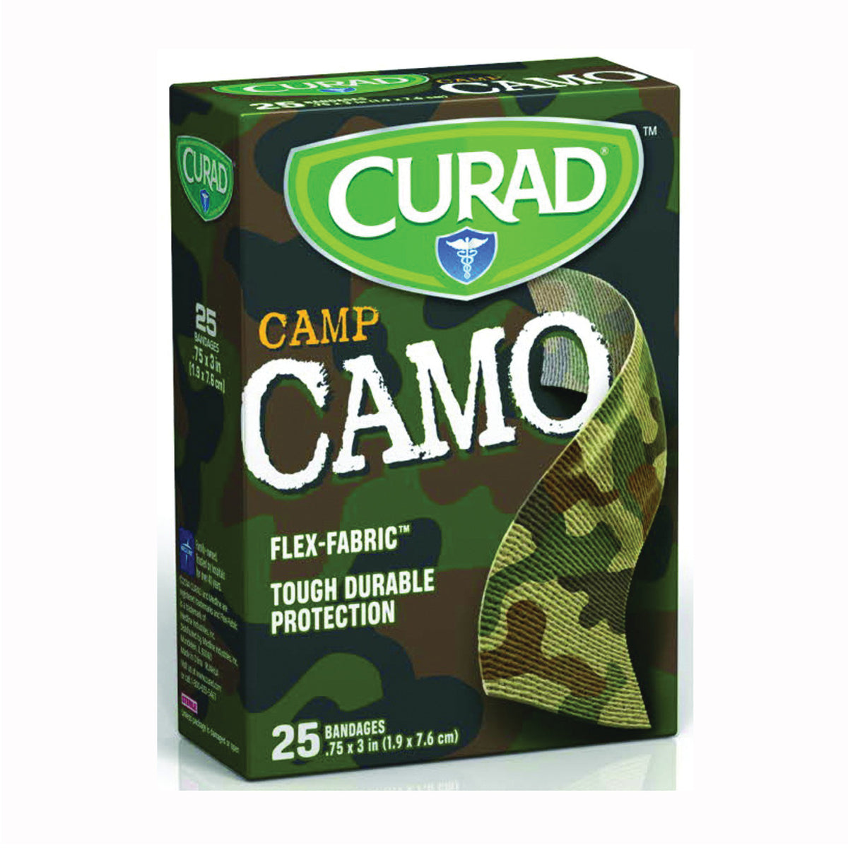 MEDLINE Camp Flex-Fabric 8545980 Adhesive Bandage, 3/4 in W, 3 in L, Fabric Bandage