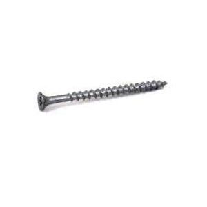 ProFIT 0282138 Deck Screw, #7 Thread, 2 in L, Coarse Thread, Bugle Head, Phillips Drive, Sharp Point, Silver Dacrotized