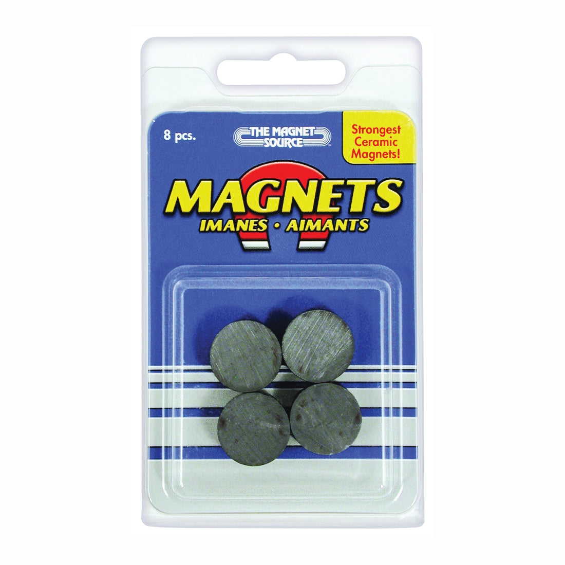 Magnet Source 07003 Magnetic Disc, 3/4 in Dia, Charcoal Gray