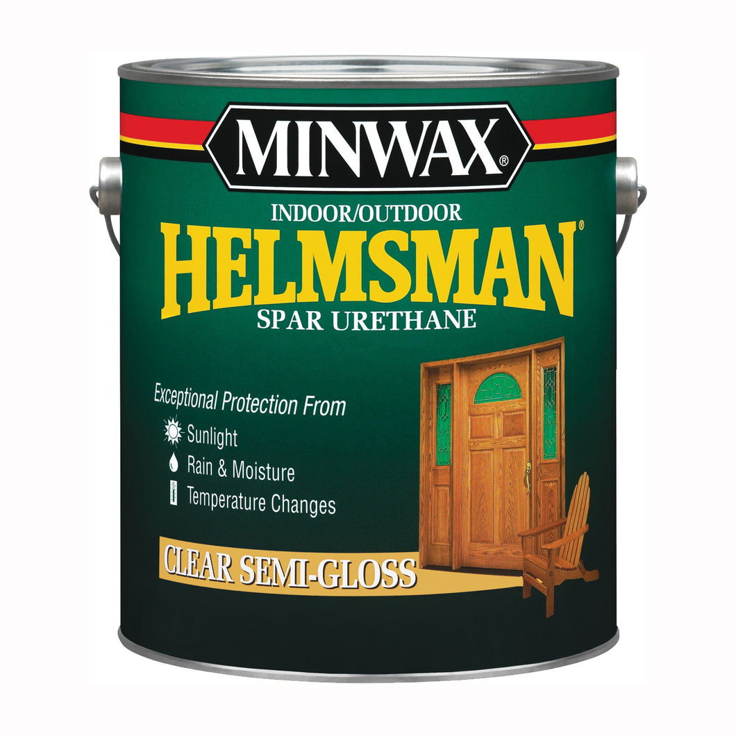 Minwax Helmsman 13210000 Spar Urethane Paint, Semi-Gloss, Liquid, 1 gal, Pail