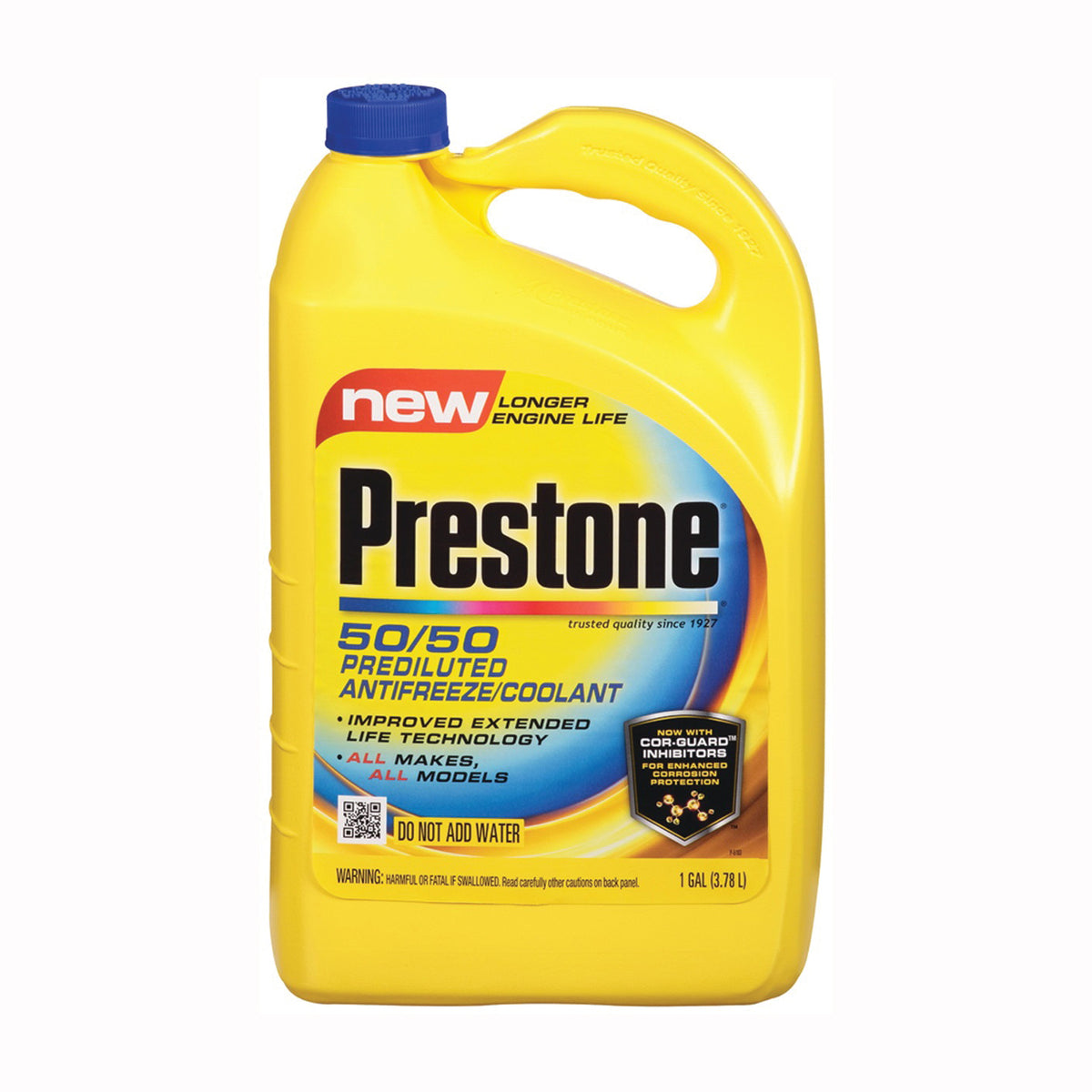 Prestone AF2100 Coolant, 1 gal Bottle, Yellow