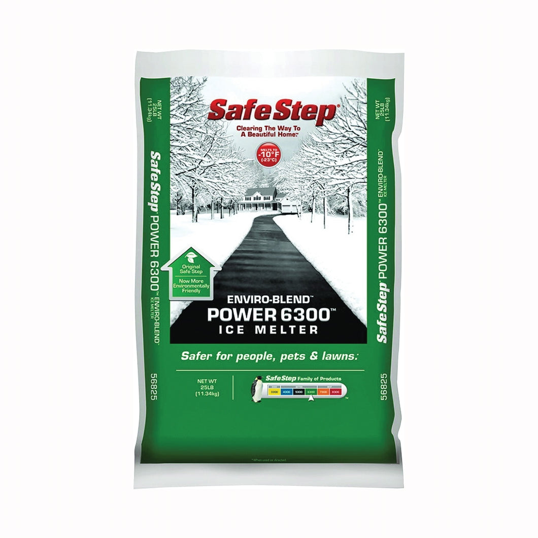 Safe Step Enviro-Blend 56825 Ice Melter, Crystalline Solid, White, 25 lb Bag