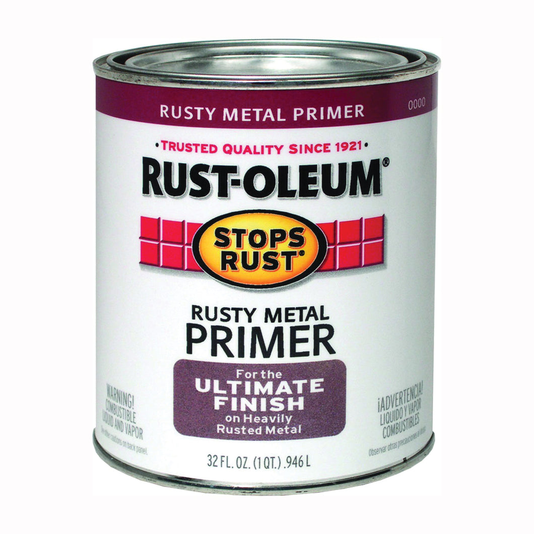 RUST-OLEUM STOPS RUST 7769502 Rusty Metal Primer, Flat, Rusty Metal Primer, 1 qt