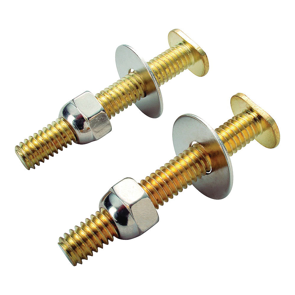 Worldwide Sourcing PMB-480 Bolt Set, Steel, Brass, For: Use to Attach Toilet to Flange