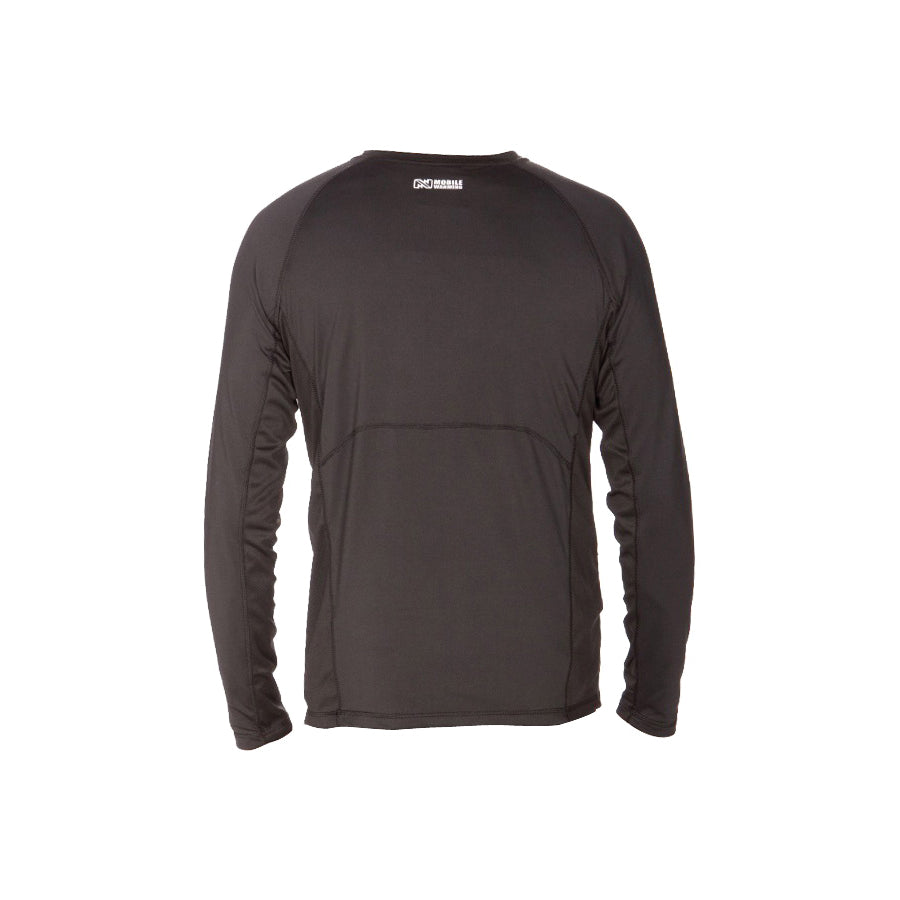 Mobile Warming Longman Series MWJ16M06-SM-BLK Heated Shirt, S, Polyamide, Black