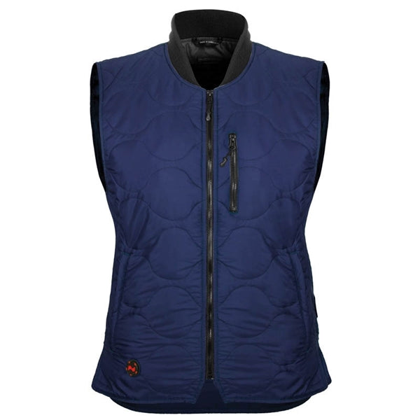 Mobile Warming MWJ18W06-06-04 Safety Vest, L, Women&#39;s, Fits to Chest Size: 40 in, Nylon, Navy