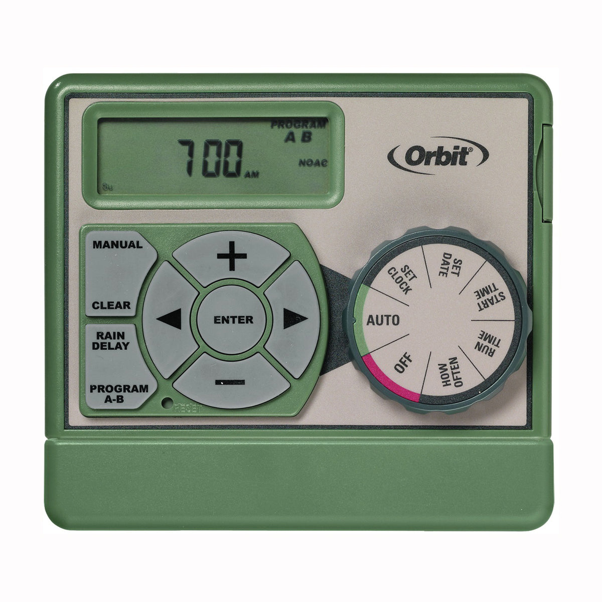 Orbit 57596 Indoor Sprinkler Timer, 120 V, 6 -Zone, 2 -Program, 1 to 99 min Cycle, LCD Display