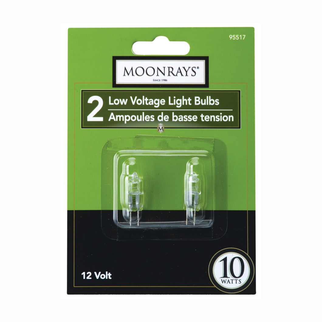 Moonrays 95517 Halogen Bulb, 10 W, Bi-Pin Lamp Base, T3 Lamp, 3000 hr Average Life