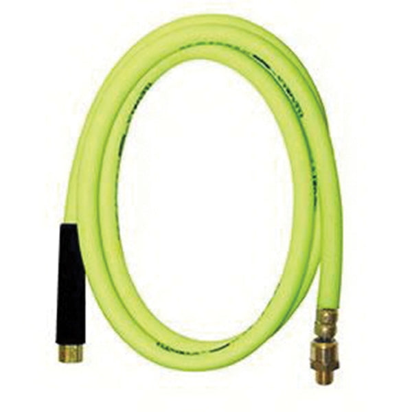 Flexzilla HFZ14100YW2 Premium Air Hose, 1/4 in ID, 100 ft L, MNPT, 300 psi Pressure, Polymer, Green