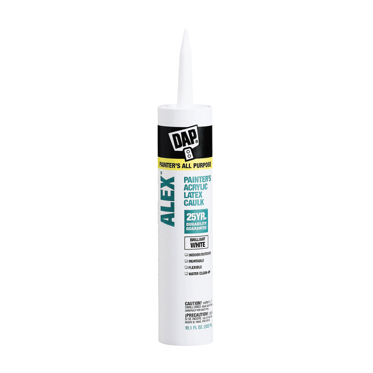 DAP 18670 Painter&#39;s Acrylic Latex Caulk, White, 40 to 100 deg F, 10.1 oz Cartridge