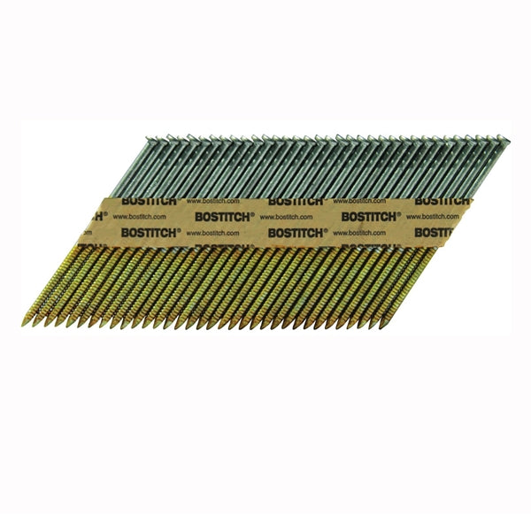 Bostitch PT-8DR113FH5 Framing Nail, 2-1/2 in L, Steel, Bright, Clipped Head, Ring Shank