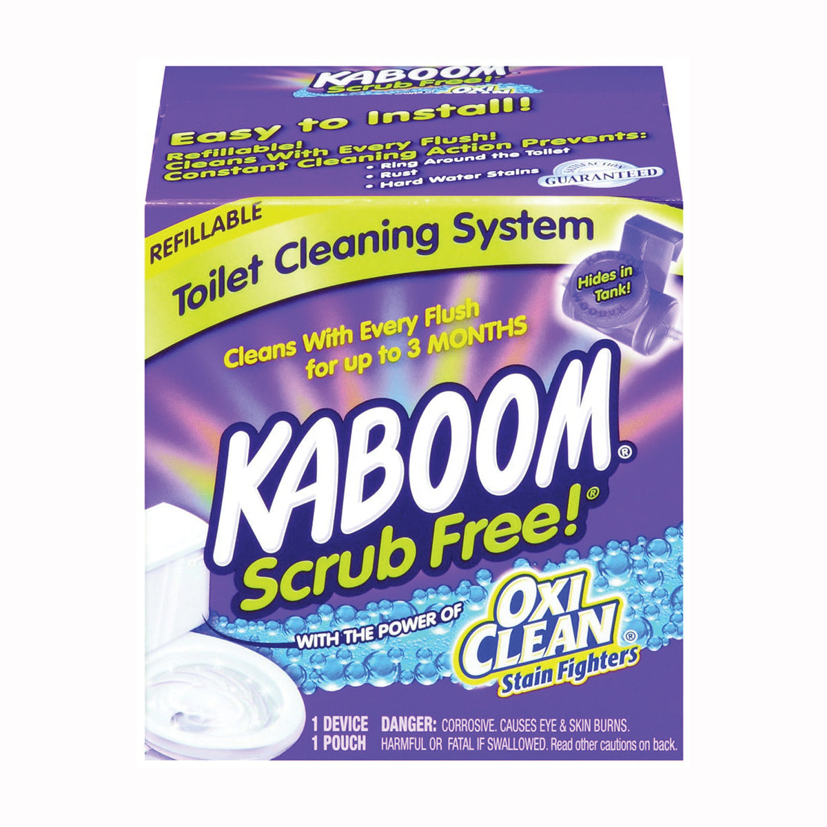 KABOOM 35113 Toilet Cleaning System, Granular, Chlorine, White