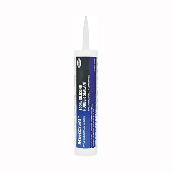 Red Devil 7851000 Silicone Rubber Sealant Caulk, Clear, 10.1 oz Cartridge