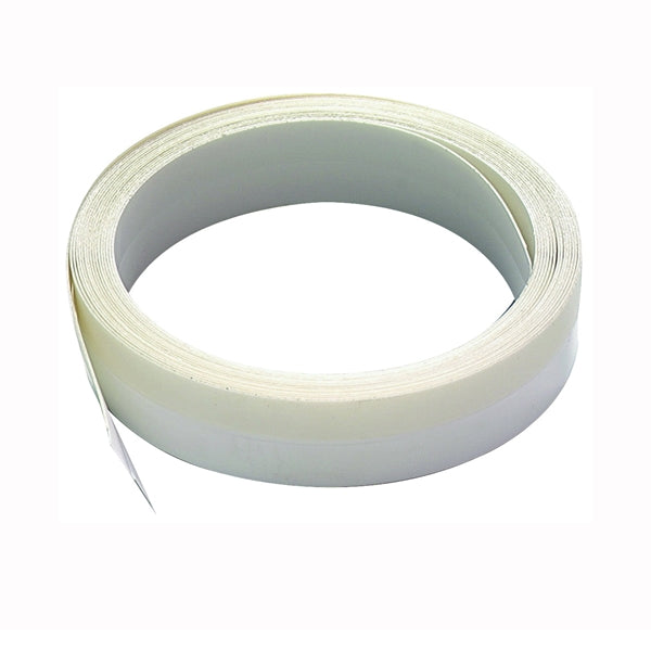 M-D 03525 V-Flex Weatherstrip, 7/8 in W, 17 ft L, Polypropylene, White, Self Adhesive Mounting