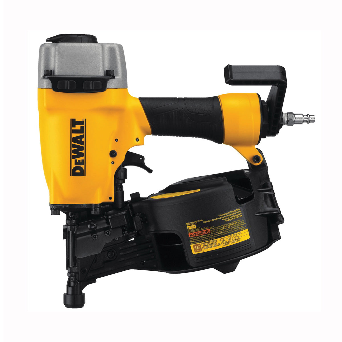 DeWALT DW66C-1 Pneumatic 15&amp;deg; Coil Siding &amp; Fencing Nailer