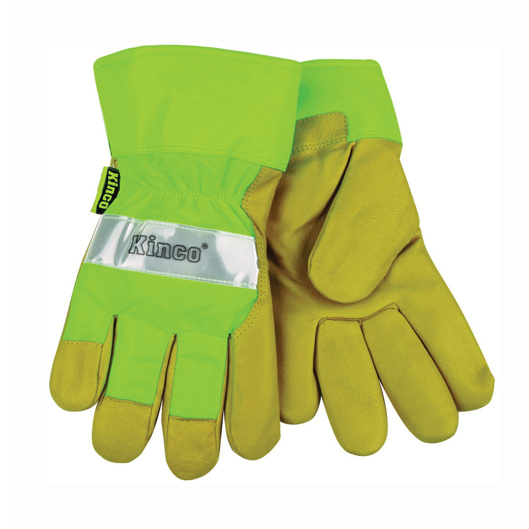 Heatkeep 1939-XL Work Gloves, Men's, XL, Wing Thumb, Green/Palamino
