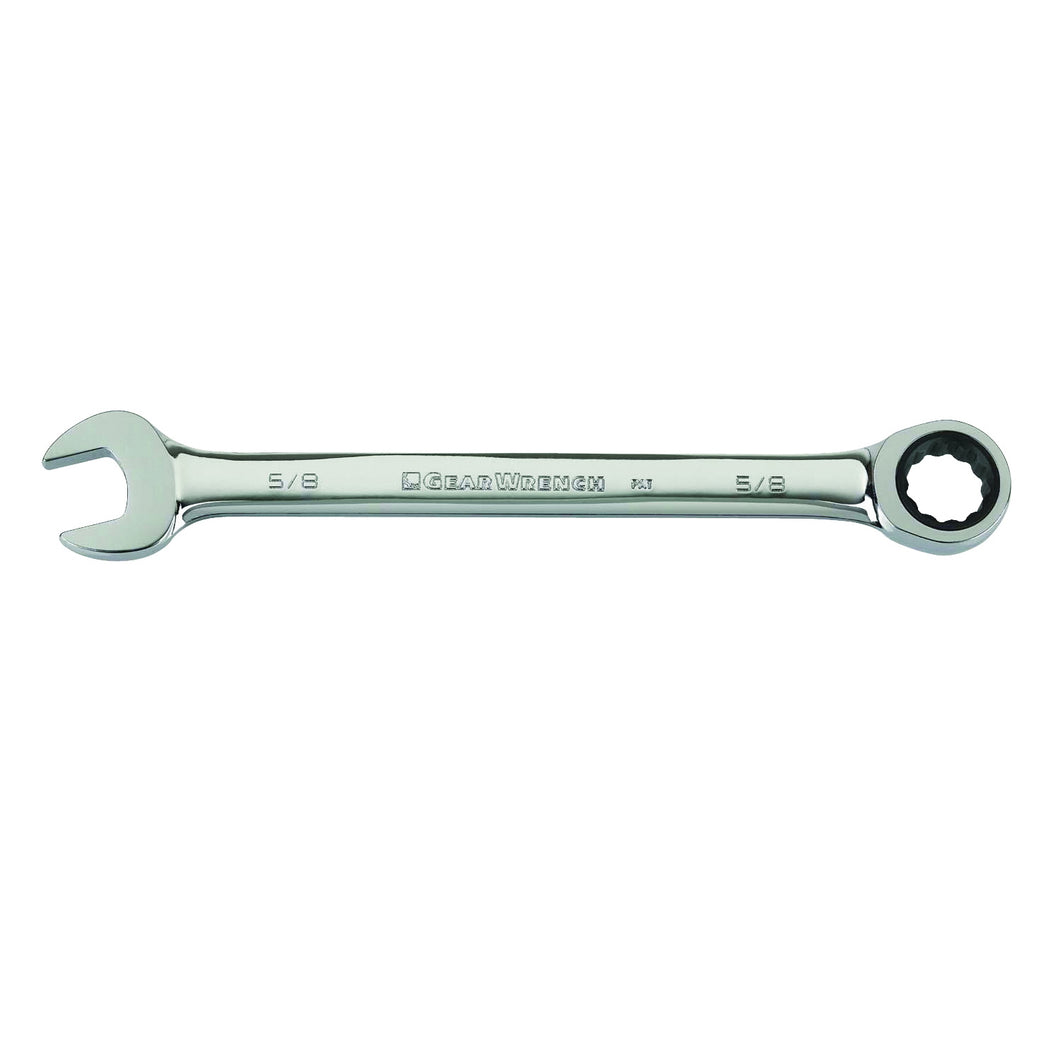 GearWrench 9010D Combination Wrench, SAE, 5/16 in Head, 5-1/2 in L, 12-Point, Steel, Chrome, Standard Handle