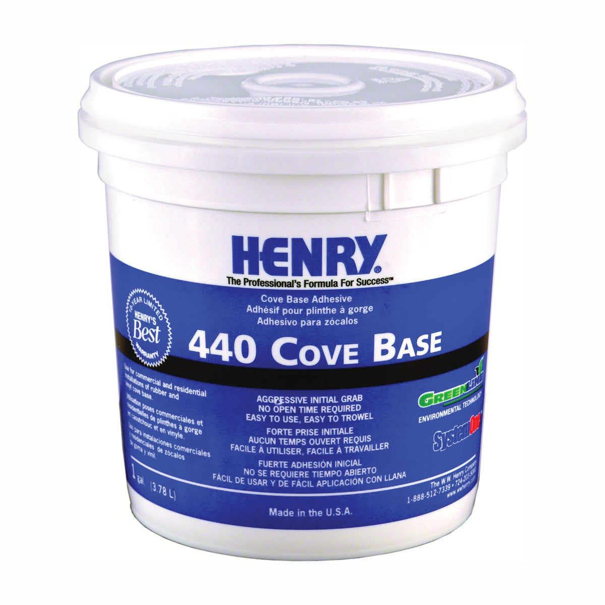 HENRY 12111 Cove Base Adhesive, Beige, 1 gal Pail